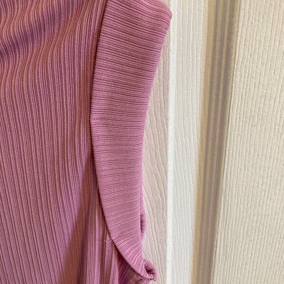 Nine West Women Short Cap Sleeve Ribbed Top Crewneck Orchid Size Large - Picture 4 of 6